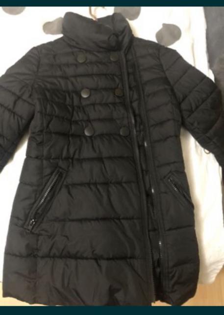 Отличная куртка Oodji  черная, пуховик, удлиненная, размер 40(46-48)