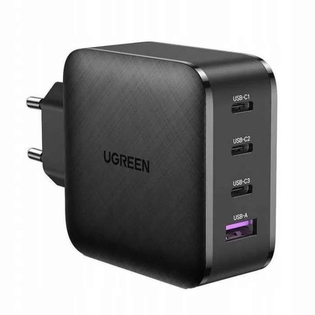 Мережевий зарядний пристрій Ugreen GAN 65w 4 USB PD Qc3.0 Qc4.0 FCP