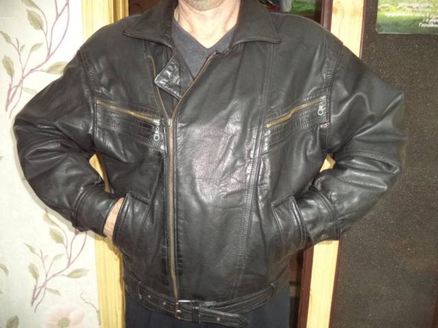 Куртка стильная кожаная мужская 52-54 размер