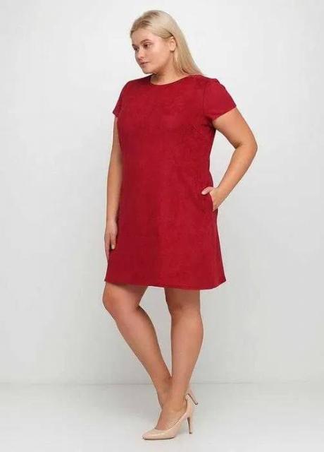 Нове h&m шикарна червона сукня якісний  штучний замш