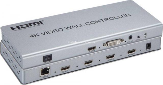 Контролер відеостін 2X2 4K HDMI / DVI, 3 режими підключення