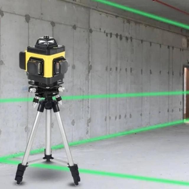 Лазерный 4D 16-линейный зеленый уровень, самовыравнивающийся