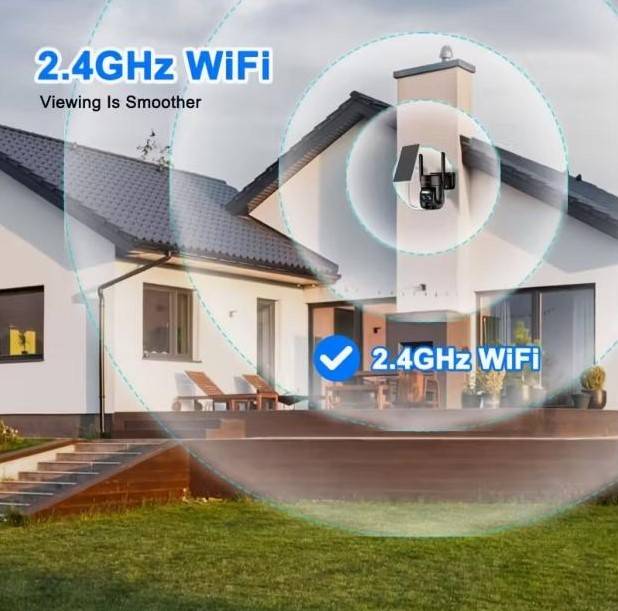 Сонячна Wi-Fi камера безпеки 1080p з кольоровим нічним баченням, Київ — 3/4