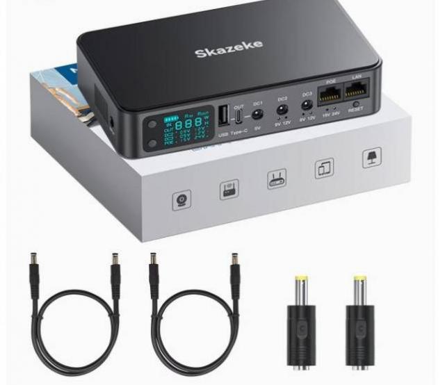 Mini UPS DR2p 18000 мА·год з регульованою напругою 5V 9V 12V 15V 24V, адаптер живлення 12V в подарунок