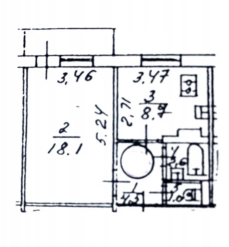 Квартира 1-кімн. продаж Київ, Днепровский – 18.1 м², Киев — 6/13
