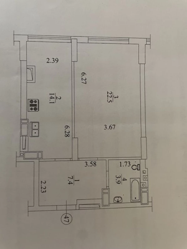 Квартира 1-кімн. продаж Ірпінь – 48 м², Ирпень — 7/7