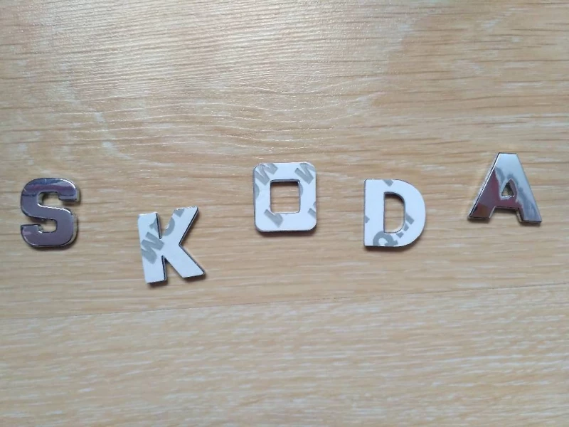 Металлические буквы Skoda на кузов авто, Бориспіль — 4/8