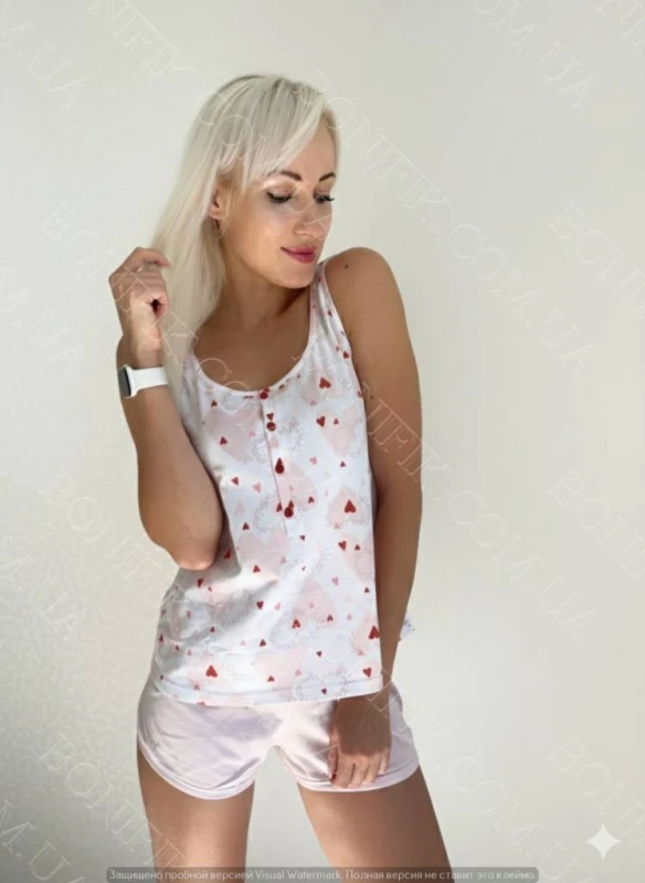 Женская пижама с майкой и шортами Sweet Love (арт. LPK 4570/13/01), Кривий Ріг — 3/6