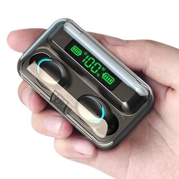 Бездротові bluetooth навушники True Wireless F9-5 TWS з вбудованим Power Bank, вакуумні навушники, Київ — 8/9