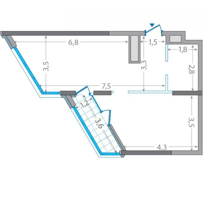 Квартира 2-кімн. продаж Київ, Дарницкий – 19 м², Київ — 2/2