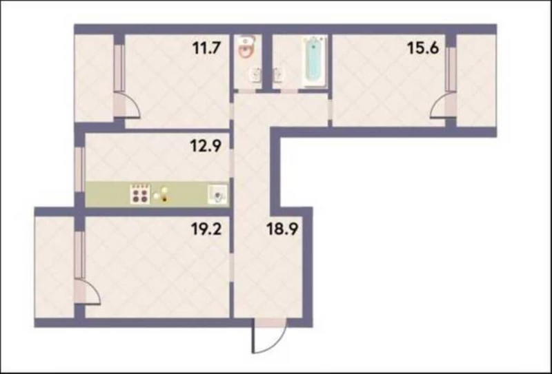 Квартира 3-кімн. продаж Київ, Шевченковский – 50 м², Киев — 2/8