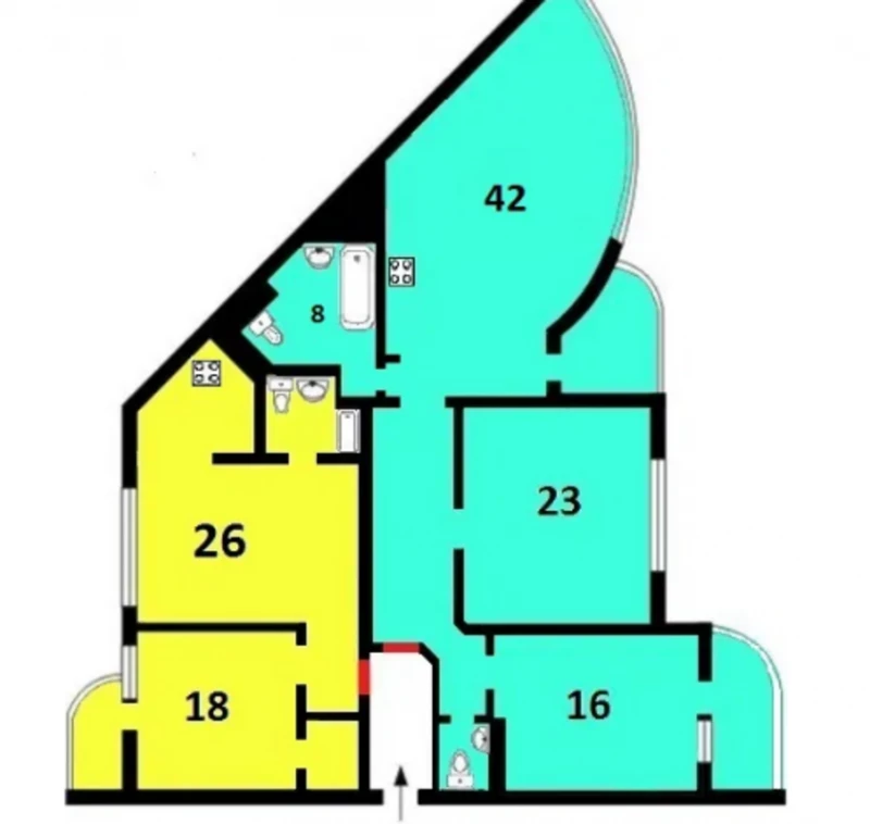Квартира 5-кімн. продаж Київ, Голосеевский – 168 м², Киев — 14/15