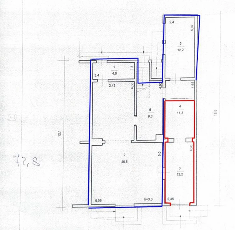 Комерційна нерухомість – 68 м², Тересва — 7/7