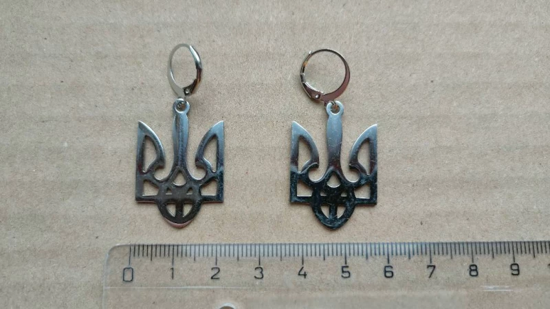 Серьги Герб Украины, сережки, Київ — 2/8