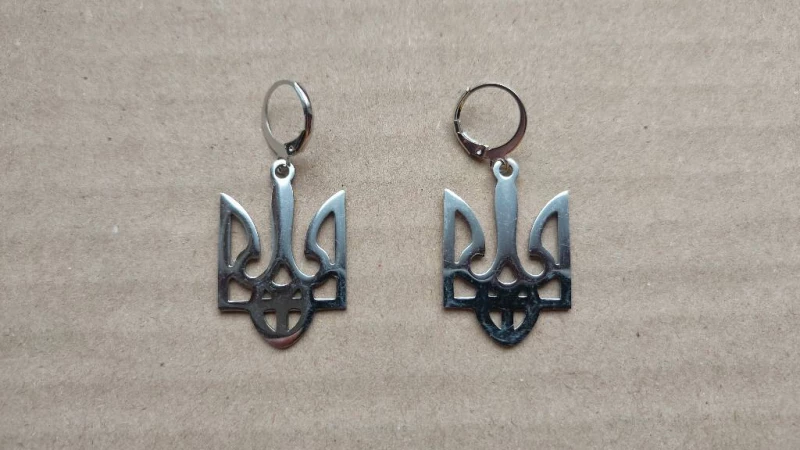 Серьги Герб Украины, сережки, Київ — 8/8