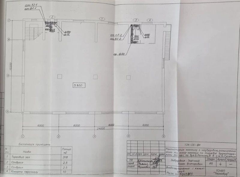 Комерційна нерухомість – 333 м², Гусятин — 10/10