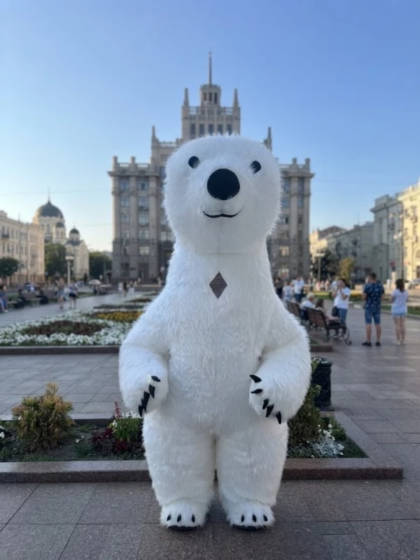 Аніматори на ваше свято, Білий Пухнастий Ведмедик та Панда