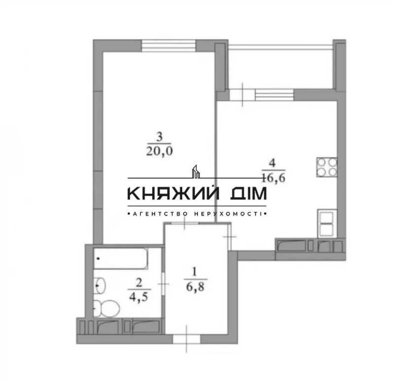 Квартира 1-кімн. оренда Київ, Дніпровський р-н – 20 м², Київ — 9/9