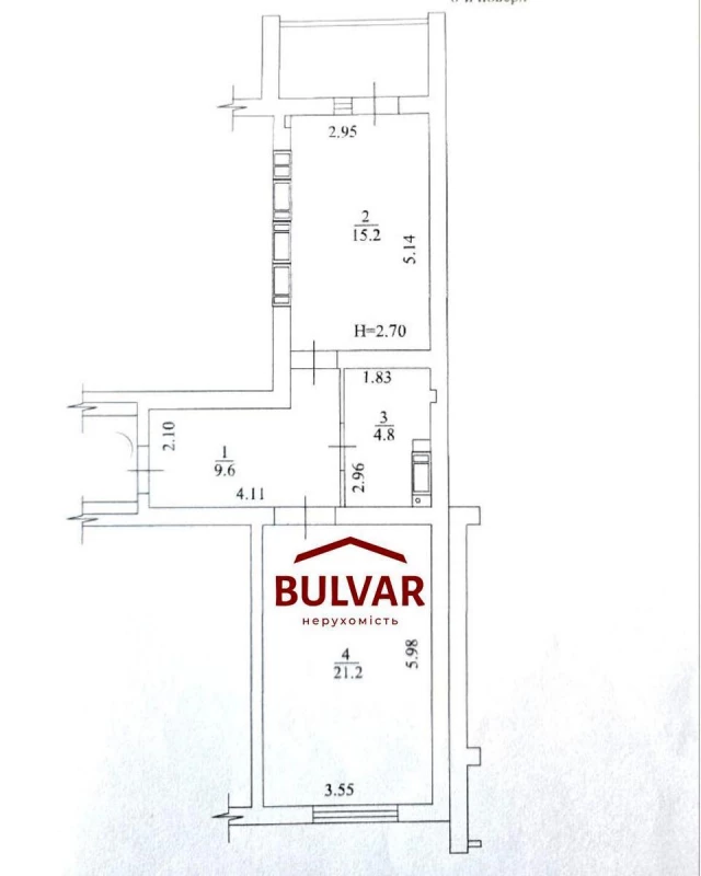 Квартира 1-кімн. продаж Харків, Салтовский (Московский) – 25 м², Харків — 3/6