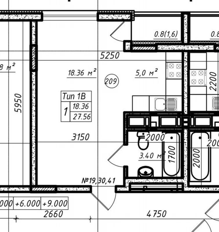Квартира 1-кімн. продаж Київ, Голосеевский – 27.5 м², Київ — 13/15