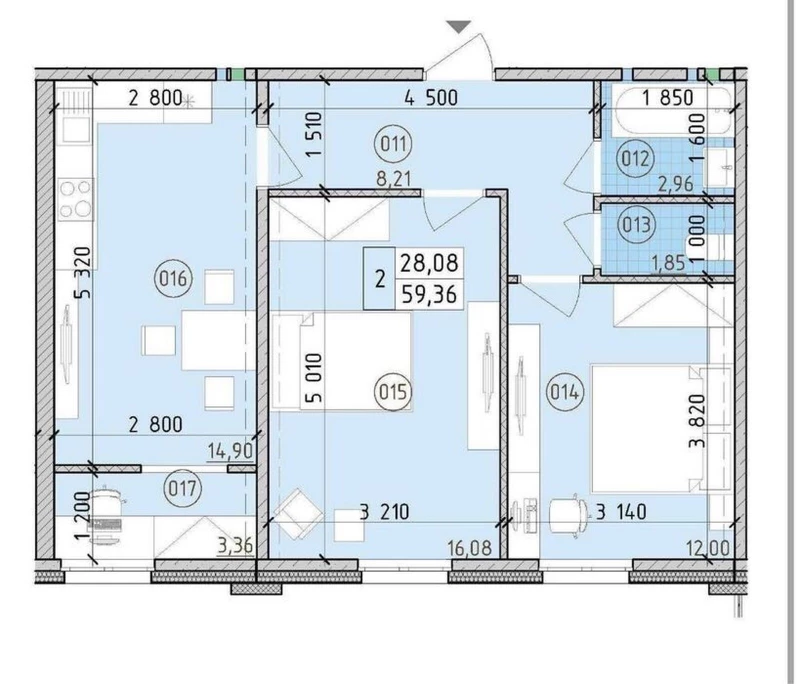 Квартира 2-кімн. продаж Київ, Голосеевский – 35 м², Київ — 2/3