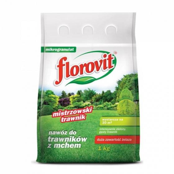 FLOROVIT добриво для газону з мохом 1кг. ФЛОРОВІТ