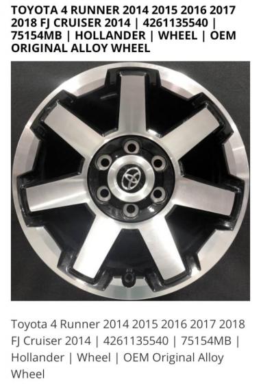Вживаний диск з шиною для Toyota 4Runner 2016