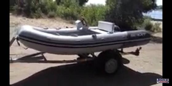 Надувная лодка AquaSpirit 350C типа RIB с жестким алюминиевым днищем,