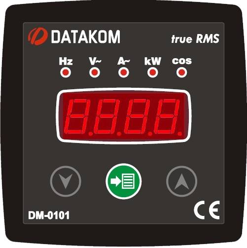 DATAKOM DM-0101 Мультиметр, 1 фаза, 72x72mm