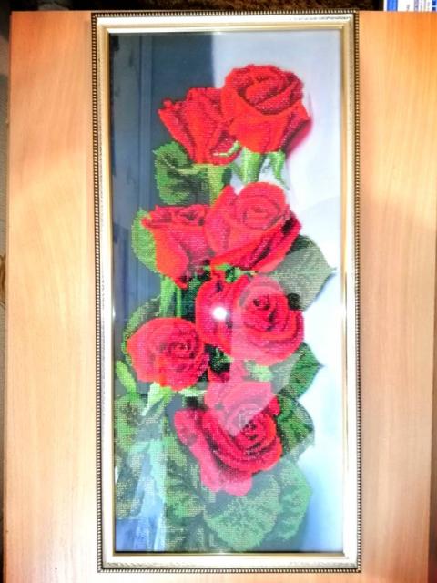 Картина бисером Розы