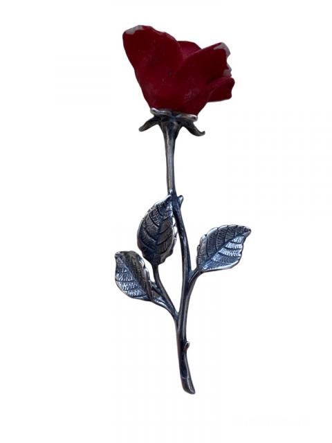 Прикраса у вигляді квітки троянди із срібла 800 проба