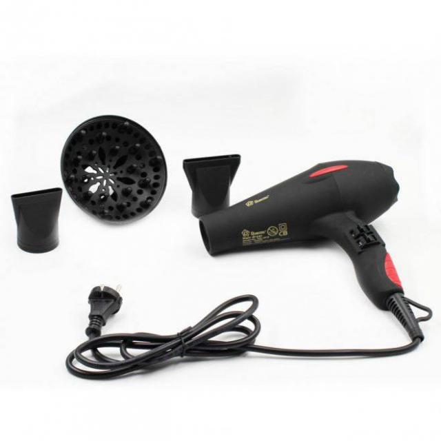 Профессиональный фен для волос Domotec MS 0219 с диффузором 3000Вт черный