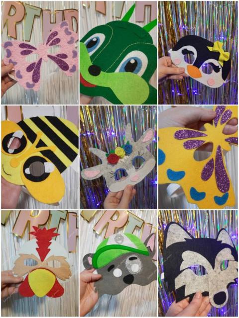 Маски маскарадні карнавальні дитячі на свято маски детские  на праздник