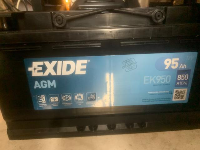 Аккумулятор EXIDE AGM 95ah 850 A(EN)