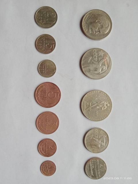 Монеты СССР различных годов выпуска.
