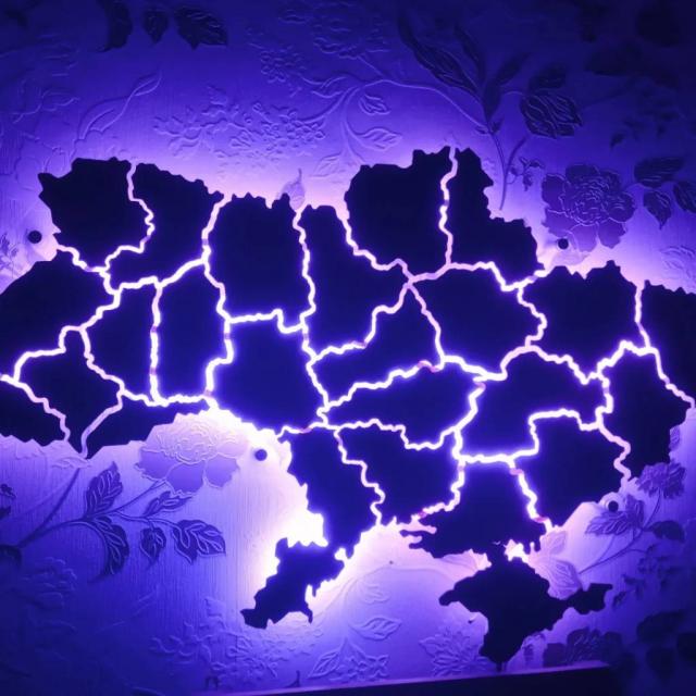 Карта України на стіну з підсвіткою по областях