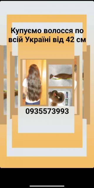 Продать волосы, куплю волосся по всій Україні від 42 см -0935573993