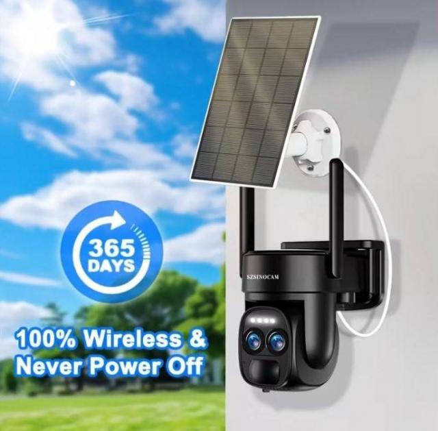 Сонячна Wi-Fi камера безпеки 1080p з кольоровим нічним баченням