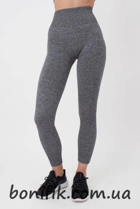 Женские меланжевые спортивные леггинсы LEGGINGS RIB MELANGE, Кривий Ріг — 3/8