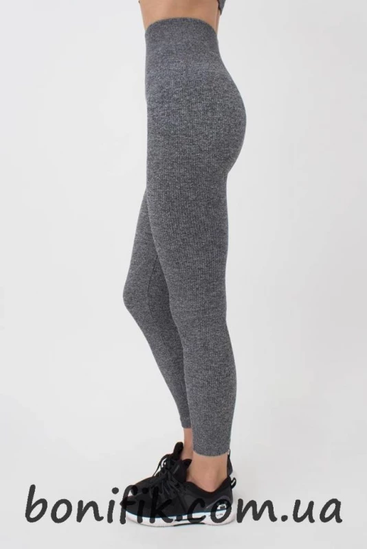 Женские меланжевые спортивные леггинсы LEGGINGS RIB MELANGE, Кривий Ріг — 4/8