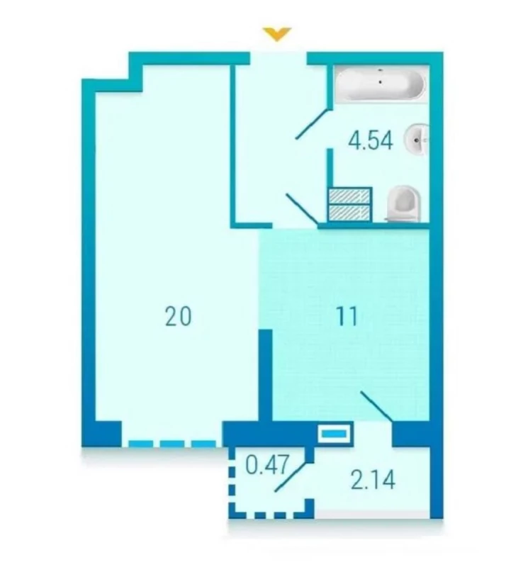 Квартира 1-кімн. оренда Київ, Подольский – 20 м², Київ — 15/15