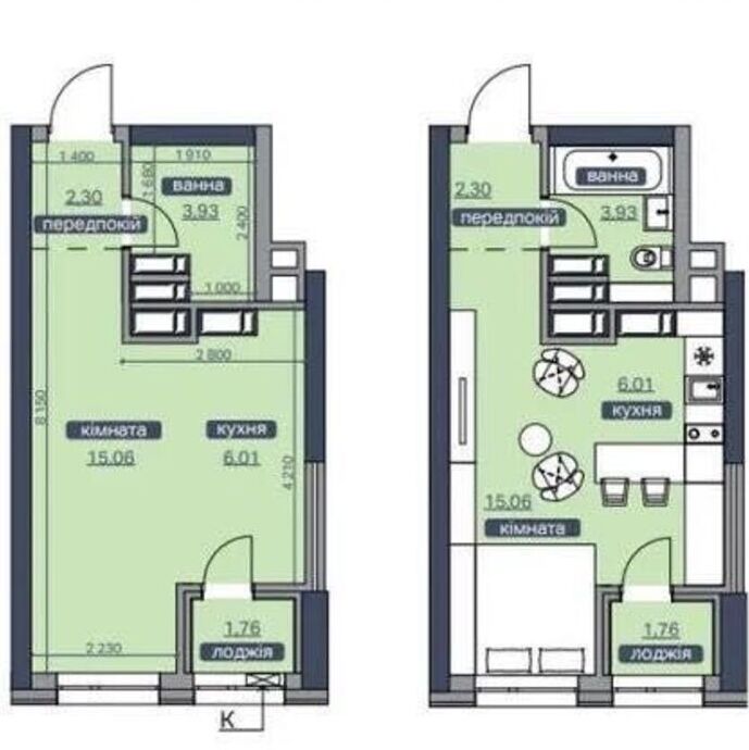 Квартира 1-кімн. продаж Київ, Голосеевский – 30 м²