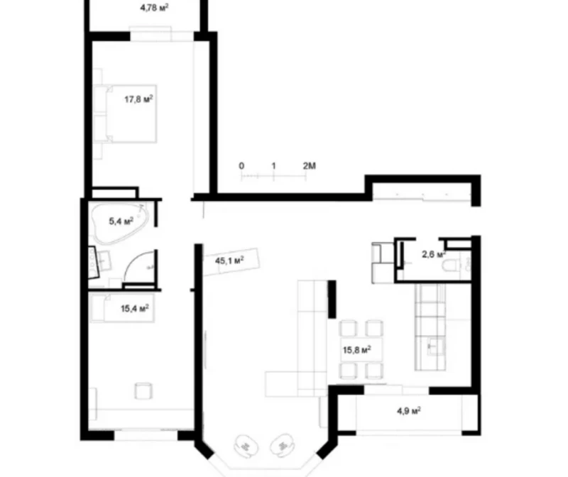 Квартира 3-кімн. продаж Київ, Дарницкий – 110 м², Киев — 6/6