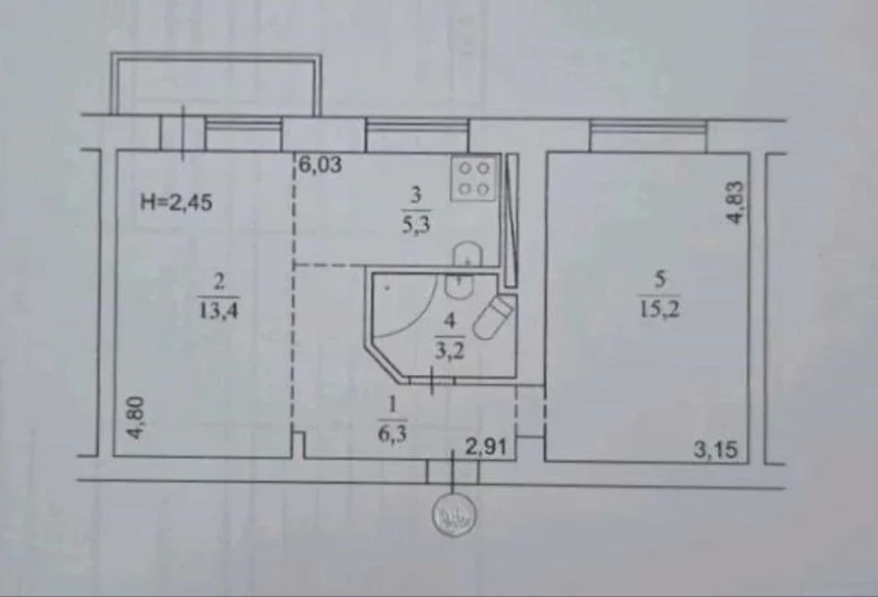 Квартира 2-кімн. продаж Київ, Дніпровський – 46 м², Київ — 9/9