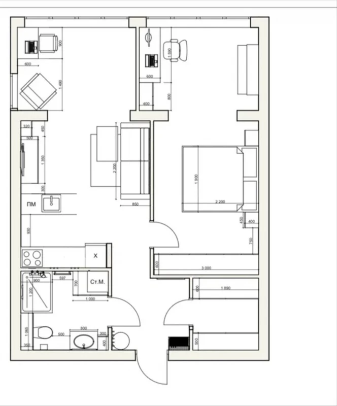Квартира 1-кімн. продаж Харків, Киевский – 64 м², Харьков — 10/12