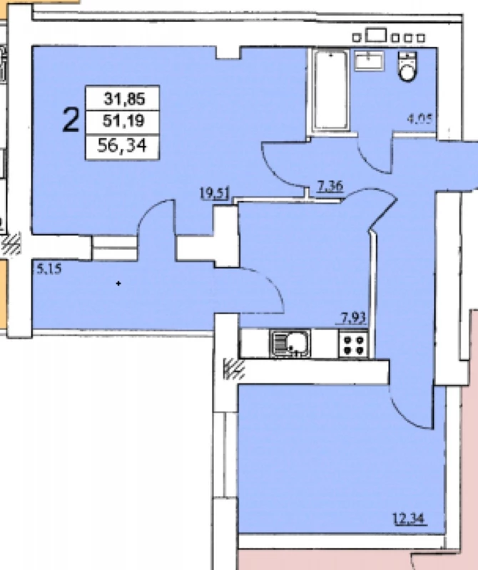Квартира 2-кімн. продаж Одеса, Хаджибейський – 31.85 м², Одесса — 2/15