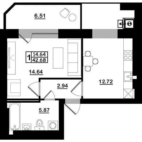Квартира 1-кімн. продаж Львів, Шевченковский – 30 м², Львов — 3/4