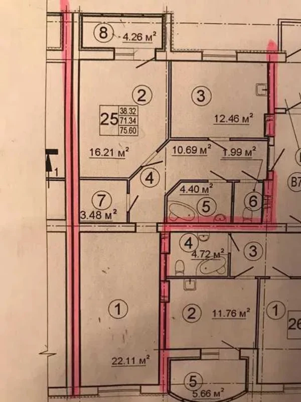 Квартира 2-кімн. продаж Харків, Шевченковский – 79 м², Харьков — 13/15