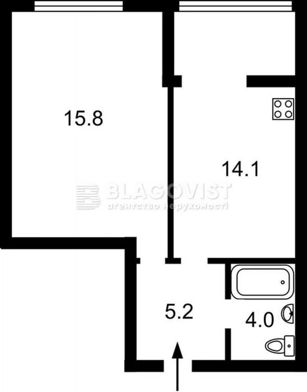 Квартира 1-кімн. продаж Софіївська Борщагівка – 39 м², Софіївська Борщагівка — 13/13