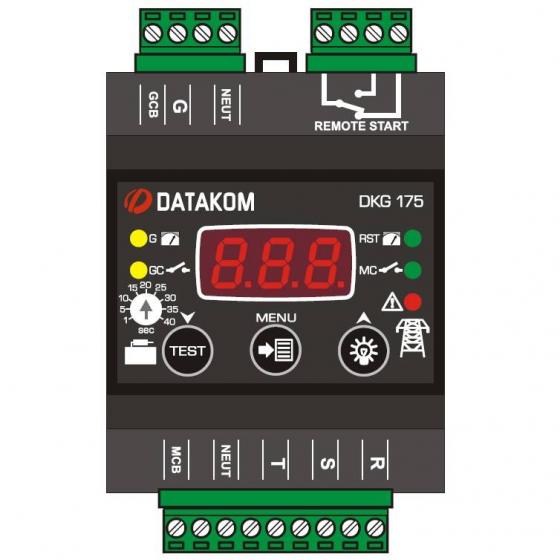 DATAKOM DKG-175 Контролер автоматичного введення резерву (АВР), 230/400 VAC, монтаж на DIN рейку